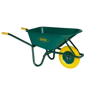 wheelbarrow 6cu.ft poly tray steel frame flat free tire