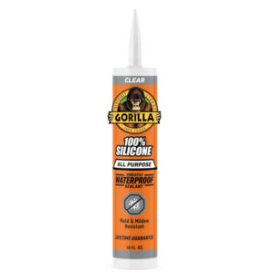 gorilla clear 100 percent silicone sealant caulk
